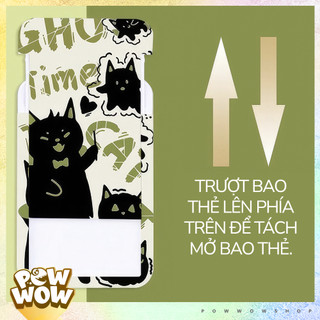 Bao Đựng Thẻ Nhân Viên Nhựa ABS Phong Cách Nhân Vật Hoạt Hình Black Cat Ghost Mèo Đáng Yêu Cute