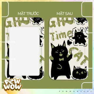 Bao Đựng Thẻ Nhân Viên Nhựa ABS Phong Cách Nhân Vật Hoạt Hình Black Cat Ghost Mèo Đáng Yêu Cute