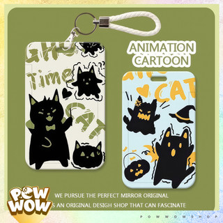Bao Đựng Thẻ Nhân Viên Nhựa ABS Phong Cách Nhân Vật Hoạt Hình Black Cat Ghost Mèo Đáng Yêu Cute