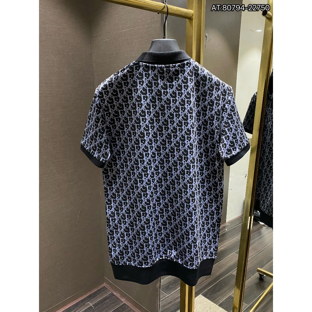 ÁO polo nam cổ tròn họa tiết tay ngắn phong cách trẻ trung chuẩn from