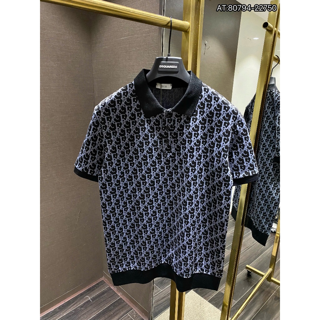 ÁO polo nam cổ tròn họa tiết tay ngắn phong cách trẻ trung chuẩn from