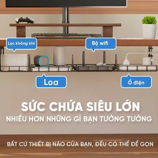 Giá đỡ gắn tường, bàn đa năng treo ổ cắm điện, dây điện, thiết bị máy tính không cần khoan đục, decor phòng làm việc