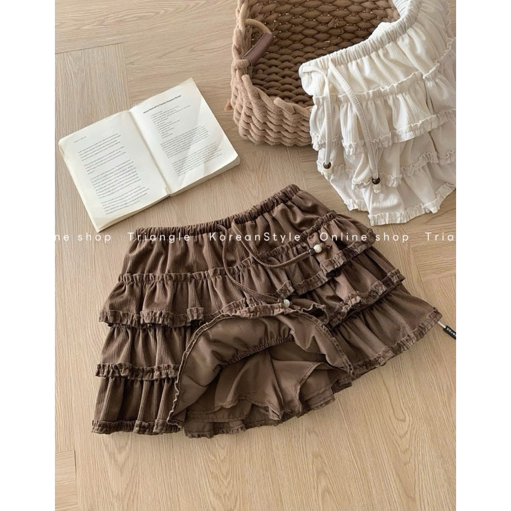 TRIANGLE - Likey Skirt (Cân nhắc kỹ, return is not welcomed)- Chân váy tầng Hàn Quốc dáng xoè ngắn trên gối
