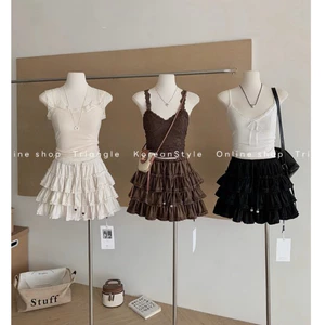 TRIANGLE - Likey Skirt (Cân nhắc kỹ, return is not welcomed)- Chân váy tầng Hàn Quốc dáng xoè ngắn trên gối