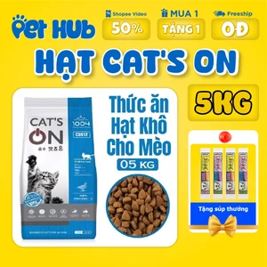 Hạt CAT'S ON Túi 5kg Thức Ăn Cho Mèo Mọi Lứa Tuổi, Hạt Cho Mèo Giá Rẻ, Cat's On Hàn Quốc
