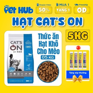 [5KG SEAL] Hạt CAT'S ON Túi 5kg Thức Ăn Cho Mèo Mọi Lứa Tuổi, Hạt Cho Mèo Giá Rẻ, Cat's On Hàn Quốc