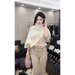•𝙆𝙞𝙣𝙜𝙨𝙝𝙤𝙥𝙗𝙚𝙖𝙪𝙩𝙮•Áo Len Rơi Thừng Cổ Lọ QC