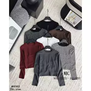Áo thun zip cotton mềm cổ tròn dài tay co giãn