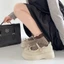 Giày Búp Bê Đế PU cao 5cm Đính Nơ Phối Viền Ren Tiểu Thư Phong Cách Hàn Quốc Mã H159