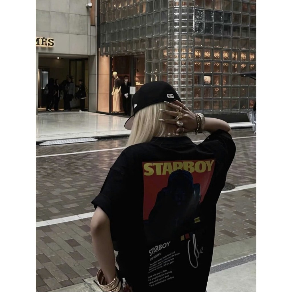 Áo thun unisex form rộng oversize màu đen hottrend chất cotton phong ...
