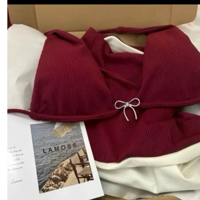 bikini 2 mảnh đính nơ quần đùi