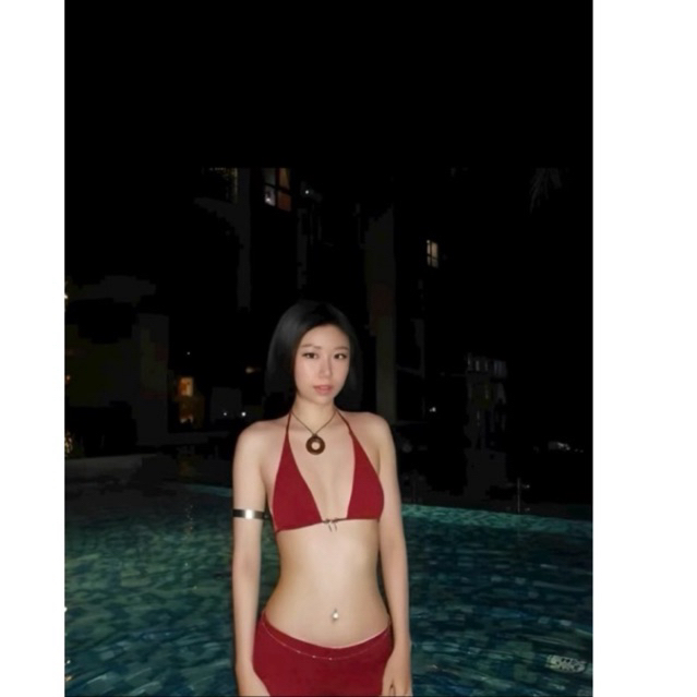 bikini 2 mảnh đính nơ quần đùi