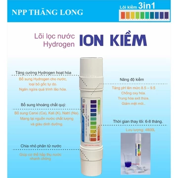 Lõi lọc tạo kiềm nâng PH lên 9.5 - Lõi tạo kiềm Hydrogen Alkaline - Chính hãng - Dùng cho mọi loại máy lọc