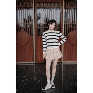 Áo len cardigan khoác ngoài cho nữ mùa thu đông cổ tròn dài tay len lông thỏ vặn thừng cao cấp CD849 500G