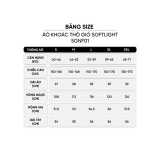 Áo khoác thô gió nữ SoftLight CARDINA lót lưới 2 lớp dài tay 5GNF01+ 5GNF02 + 5GNF03