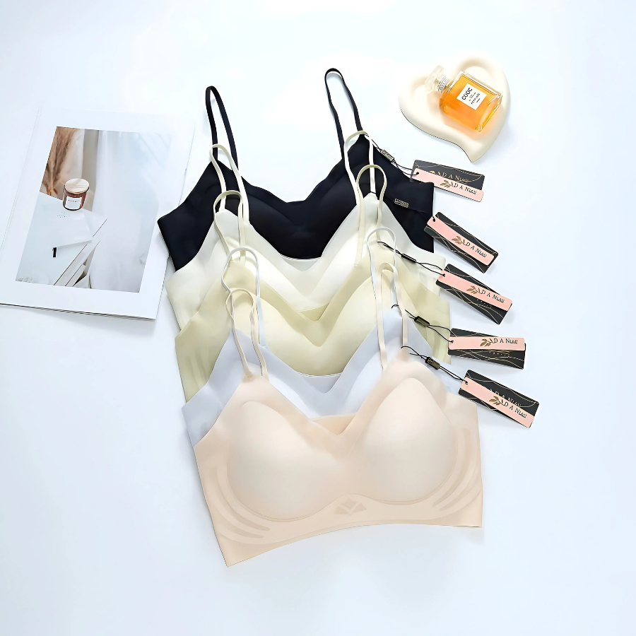 Áo Lót Nữ Su Lụa Mỏng Nhẹ Không Gọng Không Lộ Viền Thoáng Mát DORIS 3030