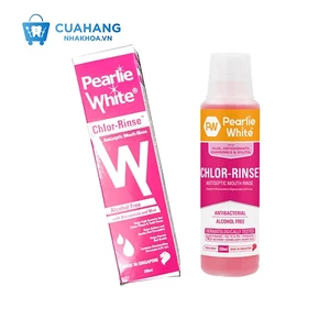 Nước Súc Miệng Nha Khoa, Pearlie White Chlor‑Rinse Antiseptic Mouth Rinse, Sản Xuất Singapore, 250ml