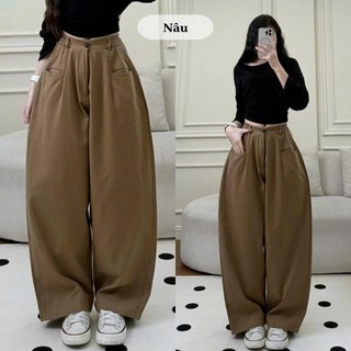 Quần Kaki Harem Túi Ngang Cạp Bán Chun Form Rộng Hot Trend Quankaki44