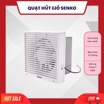 Quạt hút gió Senko H100/H150/H200, Quạt thông gió nhà kho, nhà bếp, nhà vệ sinh, nhỏ gọn dễ lắm đặt
