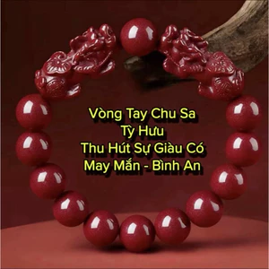 Vòng Tay Chu Sa Song Tỳ Hưu Đỏ - Chiêu Tài - Bình An