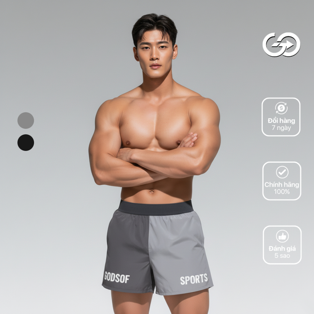 Quần thể thao nam chạy bộ, pickleball, gym GOS COLORFLIP S21 | Shopee ...