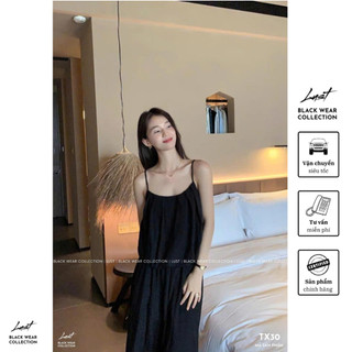 Set bộ đồ nữ áo 2 dây mix quần xuông dáng dài chất thô nhăn siêu tôn dáng LUST phong cách Hàn TX30