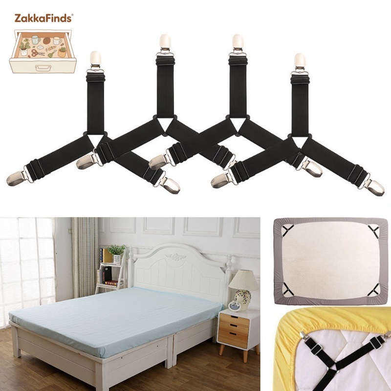 4 Cái / lốc Ga Trải Giường Dây Buộc Giá Đỡ Tiện Ích Cho Ga Trải Giường Tổ Chức Nệm Bao Kẹp Cho Gia Đình Dây Đàn Hồi Có T