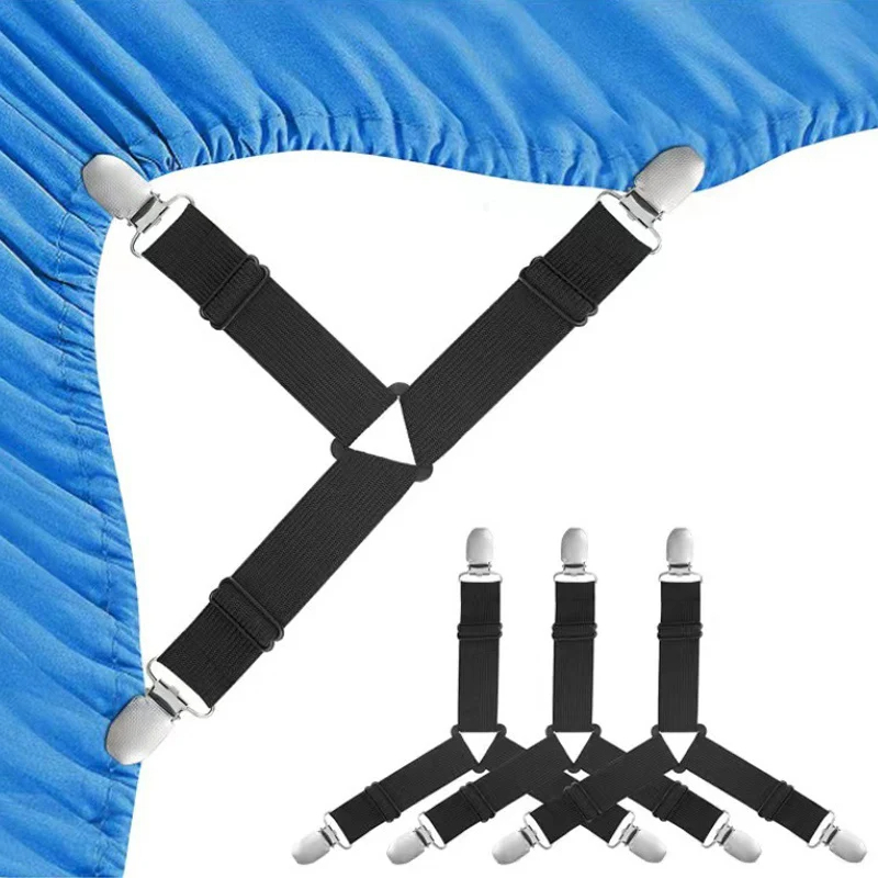 4 Cái / lốc Ga Trải Giường Dây Buộc Giá Đỡ Tiện Ích Cho Ga Trải Giường Tổ Chức Nệm Bao Kẹp Cho Gia Đình Dây Đàn Hồi Có T