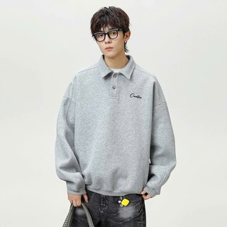 Áo Sweater Polo Form Rộng Unisex Vải Nỉ 2 Da Cổ Bẻ Thời Trang Nhiều Màu S08
