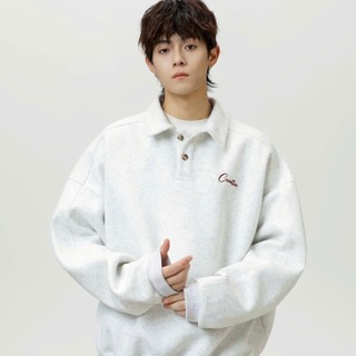 Áo Sweater Polo Form Rộng Unisex Vải Nỉ 2 Da Cổ Bẻ Thời Trang Nhiều Màu S08