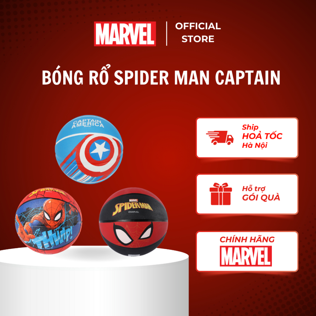 Bóng Rổ Marvel Size 5 Size 7 Chính Hãng Spider Man Captain America Disney Marvel Cho Bé Trẻ Em