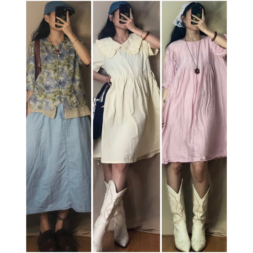 Set đầm váy vintage mix sẵn, demo ảnh bìa [ig: april6_clothing]