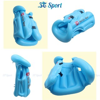 Áo Phao Bơi Trẻ Em Bơm Hơi 10-40kg Chất Liệu PVC Mềm An Toàn Có Van Khóa Nhiều Màu Đẹp
