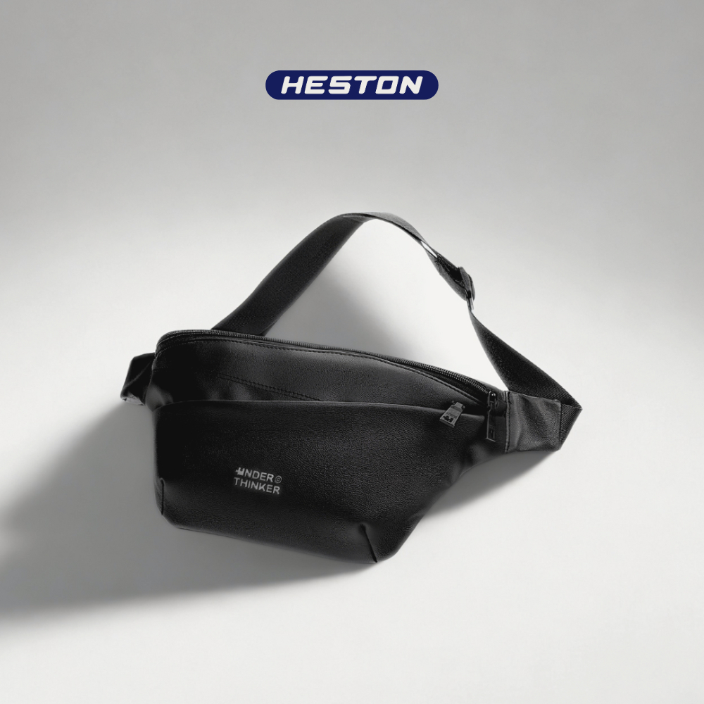 Túi Bao Tử Da PU Đeo Chéo Nam Nữ Nhỏ Gọn ROCKY Thời Trang Unisex Trượt Nước l HESTON