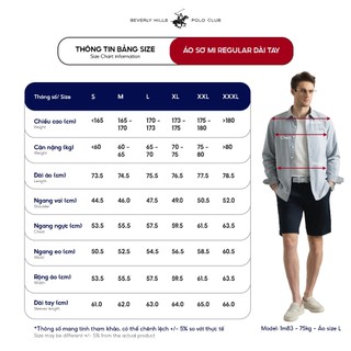 Áo sơ mi Nam Regular Fit Beverly Hills Polo Club -  CMSLS25V064