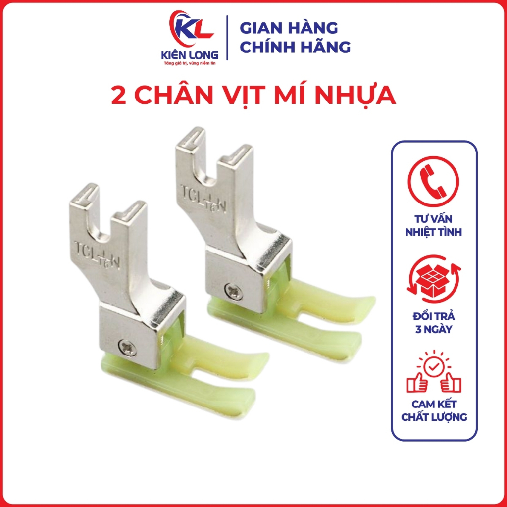 Chân Vịt Mí Nhựa 2 Da 1 Li 2 Li Trái Phải – Máy May 1 Kim Công Nghiệp (Bộ 2 Cái)