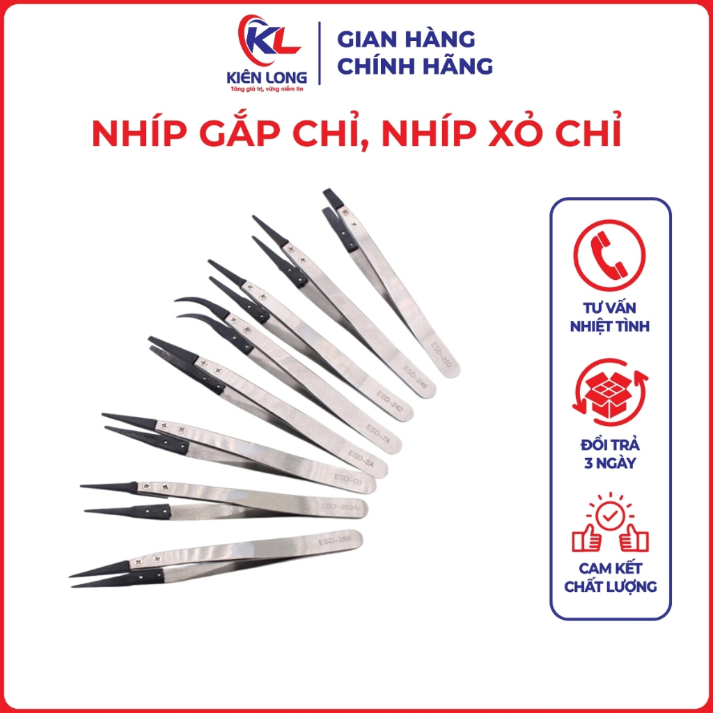 2 Cái, 5 Cái Nhíp Gắp Chỉ, Nhíp Xỏ Chỉ Thép Không Gỉ Cong & Thẳng