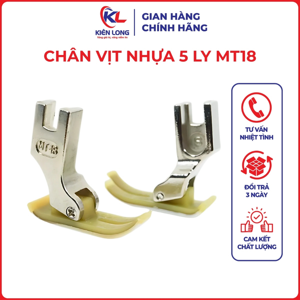 Chân Vịt Nhựa 5 Ly MT18 – Dùng Cho Máy May 1 Kim Công Nghiệp Loại 1 (Bộ 5/10 Cái)