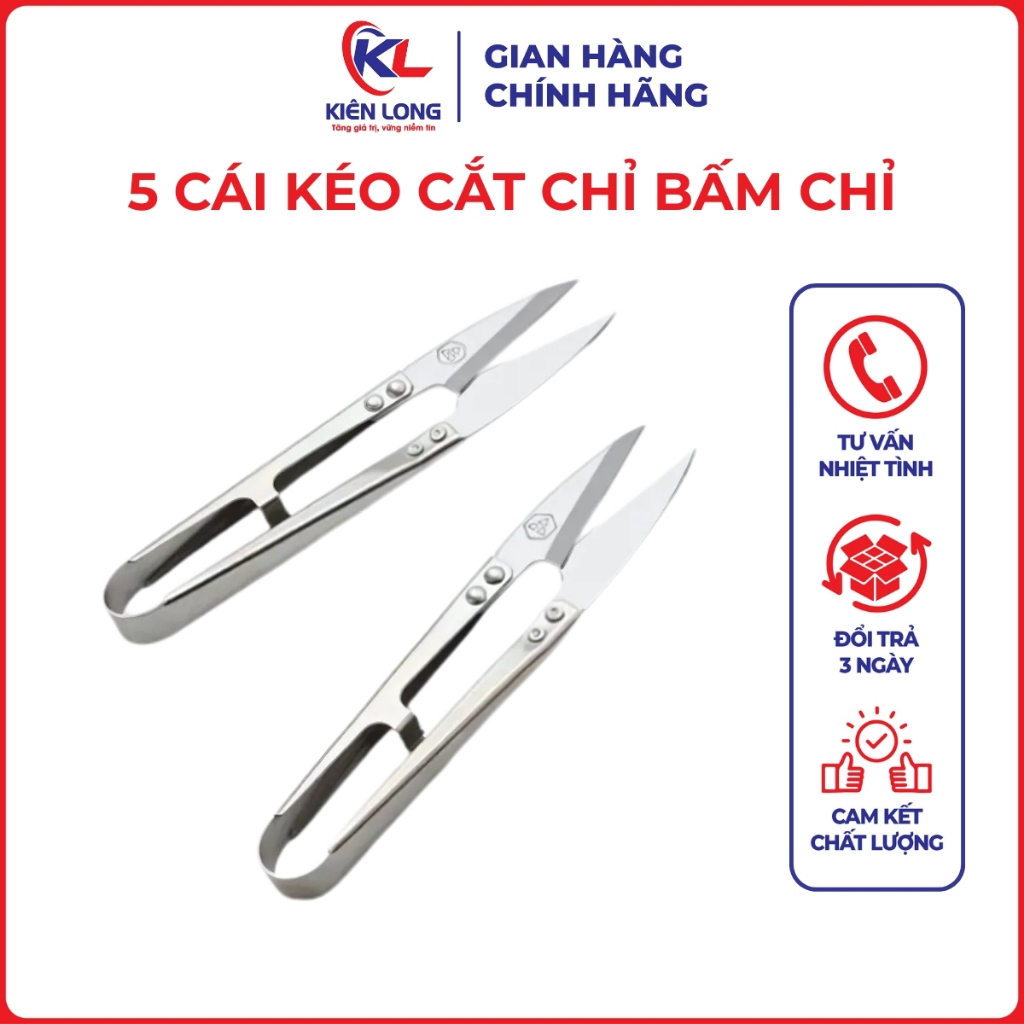 Kéo Cắt Chỉ Bấm Chỉ Inox – Kéo Cắt Chỉ Thừa Loại Tốt (Bộ 5,12 Cái)