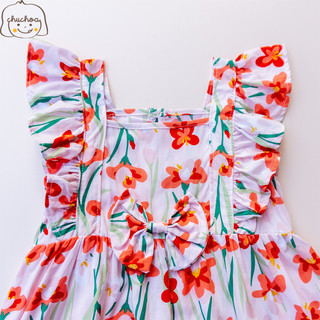 Váy Lanh bé gái, Đầm Lanh bé gái cánh tiên dáng BabyDoll ChuChoaKids [VBC33]