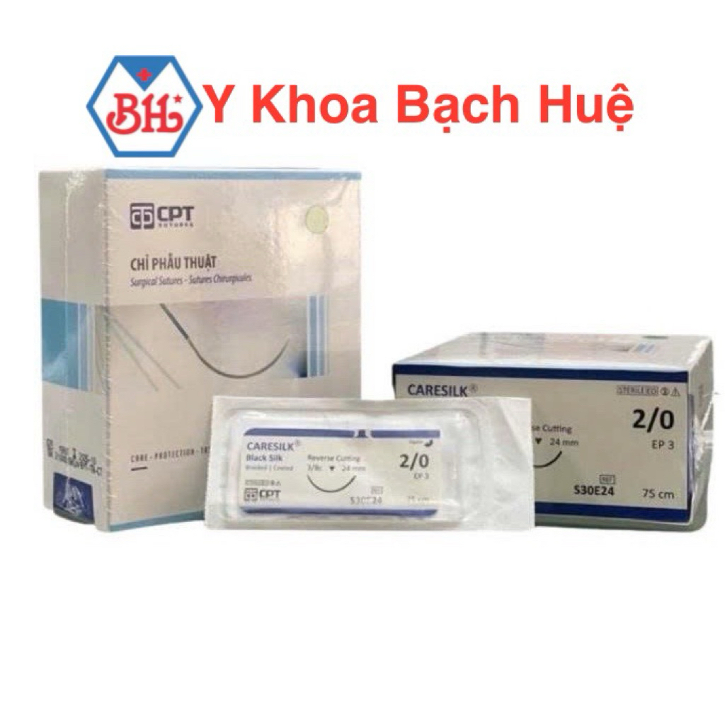 Hộp 24 tép chỉ SILK số 2/0, chỉ silk 2.0 - S30E24. Có bán lẻ.