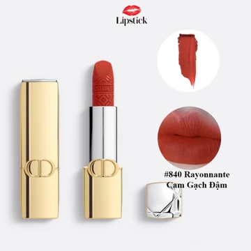 Son Thỏi Lì Rouge Lipstick Limited Edition Golden Case 840 Rayonnante – Cam Gạch Đậm Lipstick Store