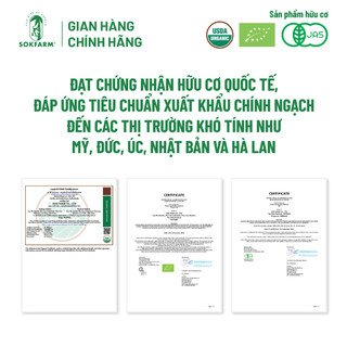 Nước Tương mật hoa dừa hữu cơ Sokfarm 60ml, Chỉ 2 thành phần, không từ đậu nành, Không Gluten, Không chất điều vị