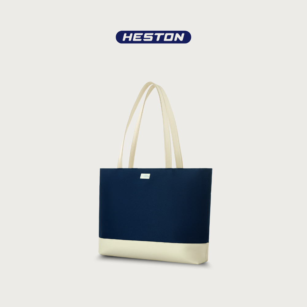 Túi Tote MELO Nam Nữ Vải Phối Da PU Đeo Vai Đựng Laptop Đi Học Làm Tiện Lợi | HESTON