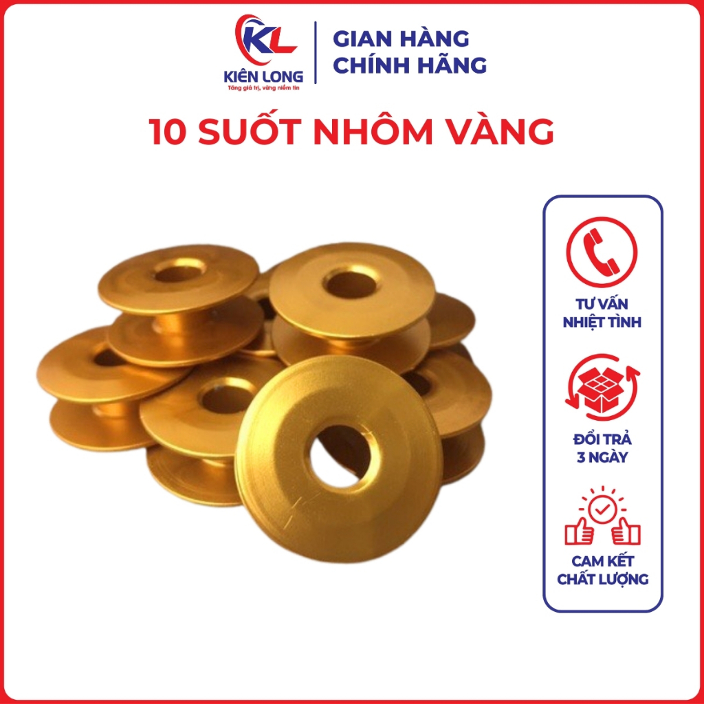Suốt  Vàng Máy May 1 Kim Công Nghiệp – Phụ Kiện Máy May (Bộ 10 Cái)