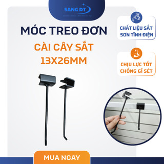 [CÀI CÂY SẮT 13X26MM] Móc đơn treo phụ kiện cài cây sắt 13x26mm loại 15cm,20cm màu đen