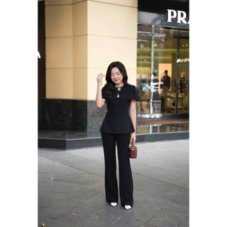 Áo Peplum Thiết Kế Choàng Cape Xiết Eo Tôn Dáng SOLIIN Phong Cách Công Sở Trẻ Trung SOLEIL TOP