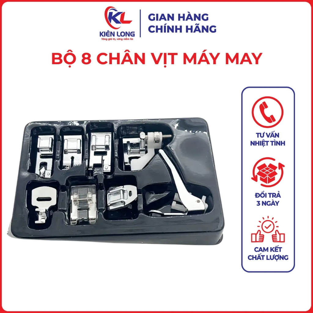 Bộ 8 Chân Vịt Máy May Đa Chức Năng – Phụ Kiện Máy May Mini Chính Hãng, Có Hộp Giấy