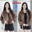 Áo Khoác Da Croptop Bomber Hamina Bo Chun Gấu Khóa Kéo Thời Trang Dễ Mix Đồ , Áo Da Nữ Biker Dáng Ngắn Hàn Quốc 483