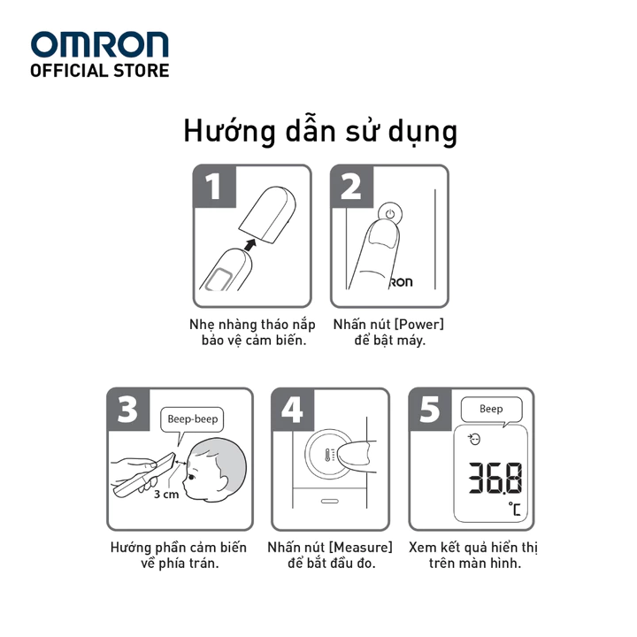 Nhiệt Kế Điện Tử Đo Trán OMRON MC-F300 Chính Hãng – Đo Nhanh 1 Giây, Không Tiếp Xúc, Chính Xác Cao, B – 6